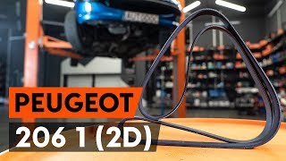 Hoe een multiriem vervangen  poly vriem op een PEUGEOT 206 1 2D AUTODOCTUTORIAL [upl. by Marys]