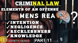 MENS REA  ELEMENTS OF AN OFFENCE [upl. by Yorgos]