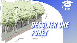 Comment dessiner une forêt plusieurs arbres facilement [upl. by Colan]