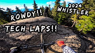 Whistler Bike Park 2024  Black Tech Laps  Garbanzo Zone [upl. by Thaddaus]