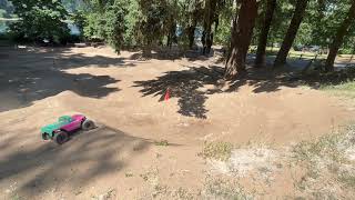 Meldrum Bar Public RC Car Course in Oregon Arrma Fireteam 17 brushless and tourist [upl. by Marj438]