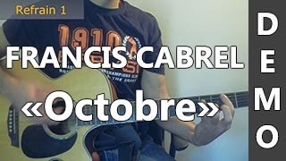 Octobre  Francis Cabrel  DEMO Guitare [upl. by Simsar]