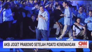 Aksi Prabowo Joget Setelah Pidato Kemenangan [upl. by Anihsak]