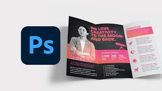 How to Make a TriFold Brochure Template in Photoshop [upl. by Oknuj]