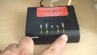 What green lights should be blinking on your Westell 6100 dsl modem using Verizon Highspeed Internet [upl. by Arihas769]