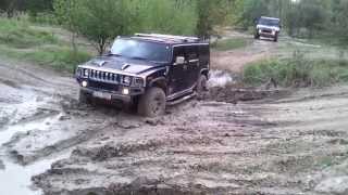 3x Hummer H2 off road in mud in Milovice VII [upl. by Taran]