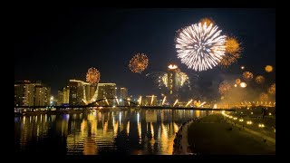 2024 New Years Eve Fireworks in Belgrade Serbia Docek Nove godine u Beogradu vatromet [upl. by Rakel]