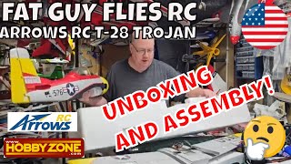 ARROWS RC T28 TROJAN UNBOXING AND ASSEMBLY by Fat Guy Flies RC [upl. by Watkin82]