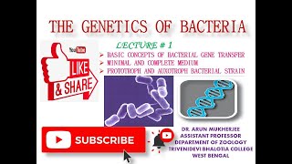 Minimal amp complete mediumPrototroph amp Auxotroph Basic concept of Bacterial genetics Lecture1 [upl. by Wilburt]