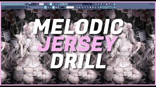 How To Mix Melodic Drill and Jersey Club fl studio  FREE FLP [upl. by Navonoj884]