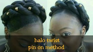 The Halo Twist with weave and jewelry beads pin on method [upl. by Aleina]