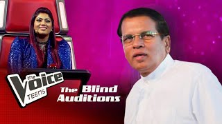 Maithripala Sirisena  Raa Kala Balala රෑ කල බලලා  Blind Auditions  The Voice Teens Sri Lanka [upl. by Carolin]