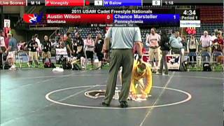 Cadet Freestyle 152  Chance Marsteller PA vs Austin Wilson MT [upl. by Cherian]