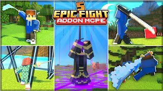 TOP 5 EPIC FIGHT ADDON MCPE Combat Addon TERKEREN DI MCPEMCBE Terbaru  120 [upl. by Rehptsirhc]