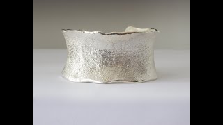 Jewelry Tutorial Anticlastic Cuff From Reticulation Silver [upl. by Jaimie]