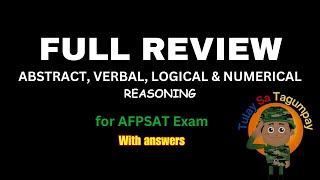 FREE AFPSAT Reviewer FULL REVIEW ABSTRACT VERBAL LOGICAL amp NUMERICAL REASONING w Answers [upl. by Radek385]