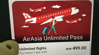 AirAsia Unlimited Pass Only MYR 499‼︎ エアアジア乗り放題パスが約1万3千円‼️ [upl. by Annawat]