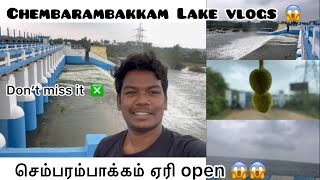 SEMBARAMBAKKAM DAM OPEN 😱 amp vlog  செம்பரம்பாக்கம் ஏரி chembarambakkamlake lake chennairain [upl. by Salesin]