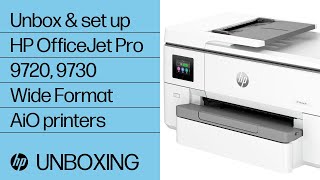 How to unbox amp set up HP OfficeJet Pro 9720 9730 Wide Format AllinOne printers  HP Support [upl. by Goldfinch]