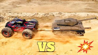 XLF X04 RC Car vs Walker Bulldog 3839 RC Tank  Remote Control Car  RC Cars [upl. by Ilowell968]