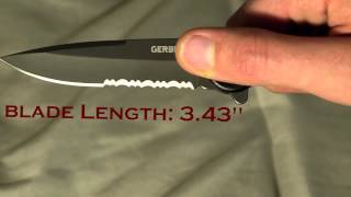 Gerber EVO Tactical Serrated Knife Feature Overview [upl. by Iarised]