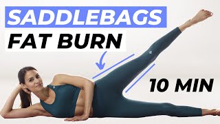 10 MIN SADDLE AREAS WORKOUT  BEST Saddlebags amp Outer Thighs Workout to SLIM DOWN  no equipment [upl. by Aterg818]