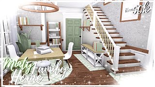 Roblox  Bloxburg 50k 2 Story Minty Family Home  House Build [upl. by Einuj]