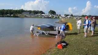 Giant Scale Cub On Floats At Joe Nall 2012 [upl. by Yelrahs]