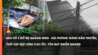 Bão đánh đắm thuyền thổi sập mặt kính cao ốc tôn bay ngổn ngang [upl. by Tamqrah937]