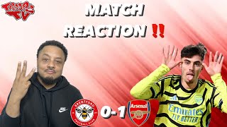 Brentford 01 Arsenal  Troopz Match Reaction  KING KAI TO THE RESCUE [upl. by Shurlock]