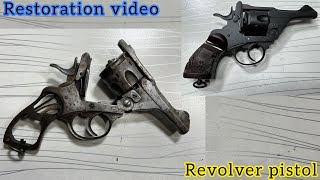 32 bore revolver pistol antique revolver pistol Model 1951 gun restoration [upl. by Marih]