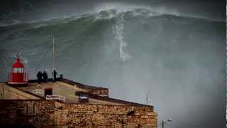 100ft World Record Wave Garrett McNamara Surfing Nazare Portugal [upl. by Faxan378]