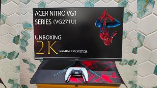 Acer Nitro VG271U M3  1440p QHD 180hz Gaming Monitor Unboxing [upl. by Mongeau289]