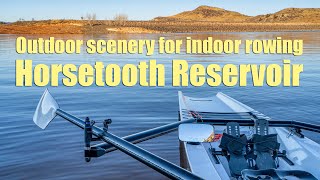 Outdoor scenery for indoor rowing  Horsetooth Reservoir in Colorado [upl. by Adaminah60]