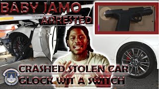 DC Rapper Baby Jamo caught wit SwitchesStolen car babyjamo shyglizzy nosavage antglizzy DMV [upl. by Willy]