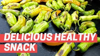 Shishito Peppers on the Blackstone Griddle  Vegan  Keto [upl. by Naliorf]