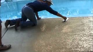 Decorative Concrete Pool Deck Coatings by SiderCrete Inc [upl. by Giana75]