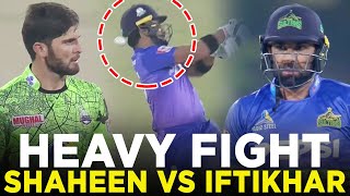 Heavy Fight  Shaheen vs Iftikhar  Lahore Qalandars vs Multan Sultans  Match 14  HBL PSL9  M2A1A [upl. by Maxi]