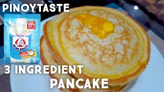 WOW 3 ING PANCAKE  PINOY TASTE  WITHOUT BAKING POWDER AND HAND MIXER [upl. by Oira]