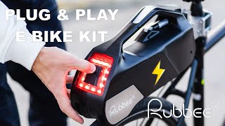 Wireless ebike conversion kit Rubbee X Overview  Unboxing installation and test ride [upl. by Artair]