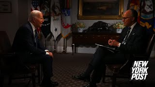 Biden snaps repeatedly at Lester Holt in NBC interview days after Trump assassination attempt [upl. by Yeargain]