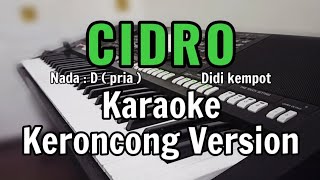 Cidro  Didi kempot  KARAOKE KERONCONG Nada pria [upl. by Bartholomew227]