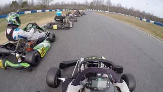 2017 GoPro Motorplex Karting Challange Round 1 Briggs LO206 Senior PreFinal [upl. by Sherburne]