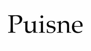 How to Pronounce Puisne [upl. by Morgenthaler]