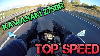 Kawasaki Z750R TOP SPEED  Максимальная скорость Z750R [upl. by Accissej]