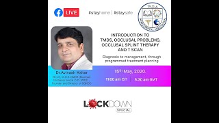 INTRODUCTION TO TMDS OCCLUSAL PROBLEMS OCCLUSAL SPLINT THERAPY AND T SCAN BY DrAVINASH KSHAR WDA [upl. by Benita]