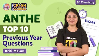 Top 10 ANTHE Previous Year Questions with Solutions for Class 8  ANTHE 2022 Preparations  BYJUS [upl. by Naillimxam]