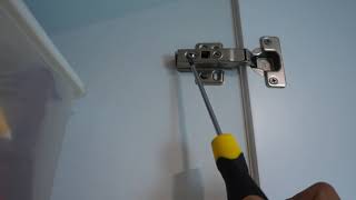 how to adjust cabinet door hinges DIY [upl. by Dilan]