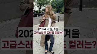 2024 가을겨울 고급스러운 트렌드 컬러는 패션트렌드 컬러트렌드 가을패션 고급스러운코디 [upl. by Val]