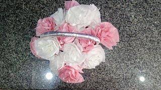 tissuepaperflower bookeyHow to make tissue paper flower bookey at home [upl. by Guillemette36]